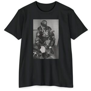 Kobe Relaxed Fit Short Sleeve Cotton Black Graphic T-Shirt Men Size Small